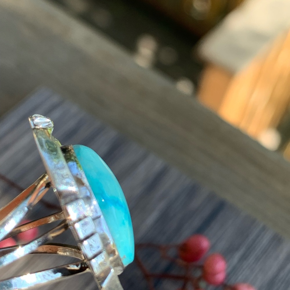 Native American Navajo Turquoise Ring - Picture 10 of 11